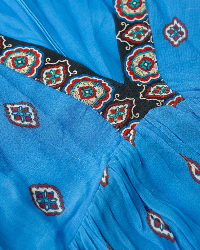 FARM Rio Anika Tiles Blue Maxi Dress