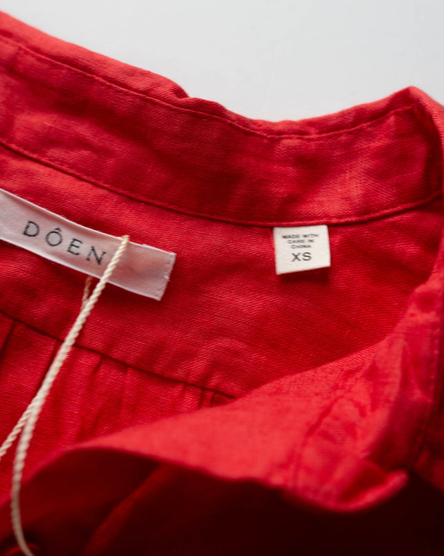 Dôen Jora Linen Dress in Scarlet Size XS