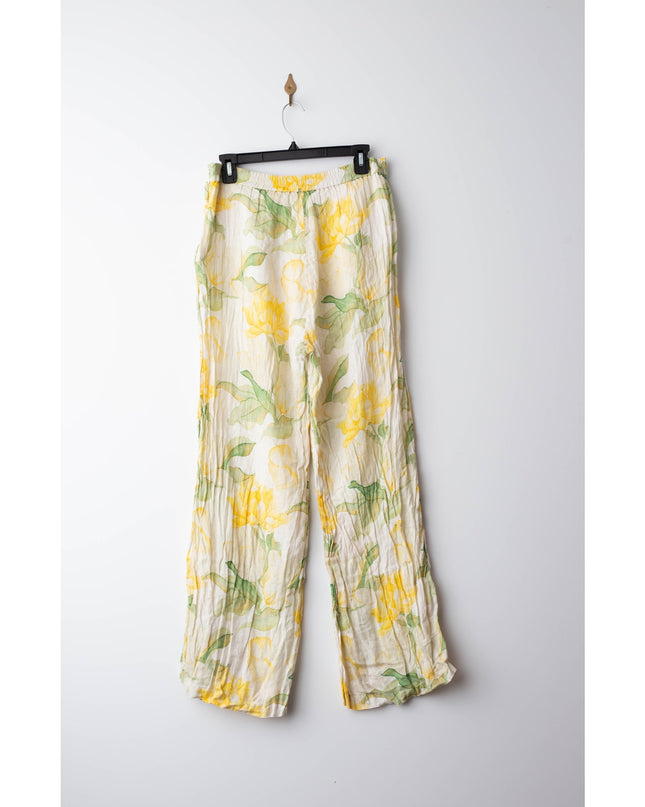 Christy Lynn Marta Yellow Floral Linen Trousers