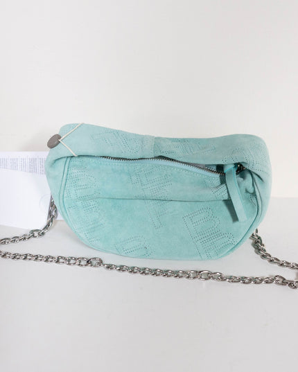 BY FAR hobo suede bag in Green