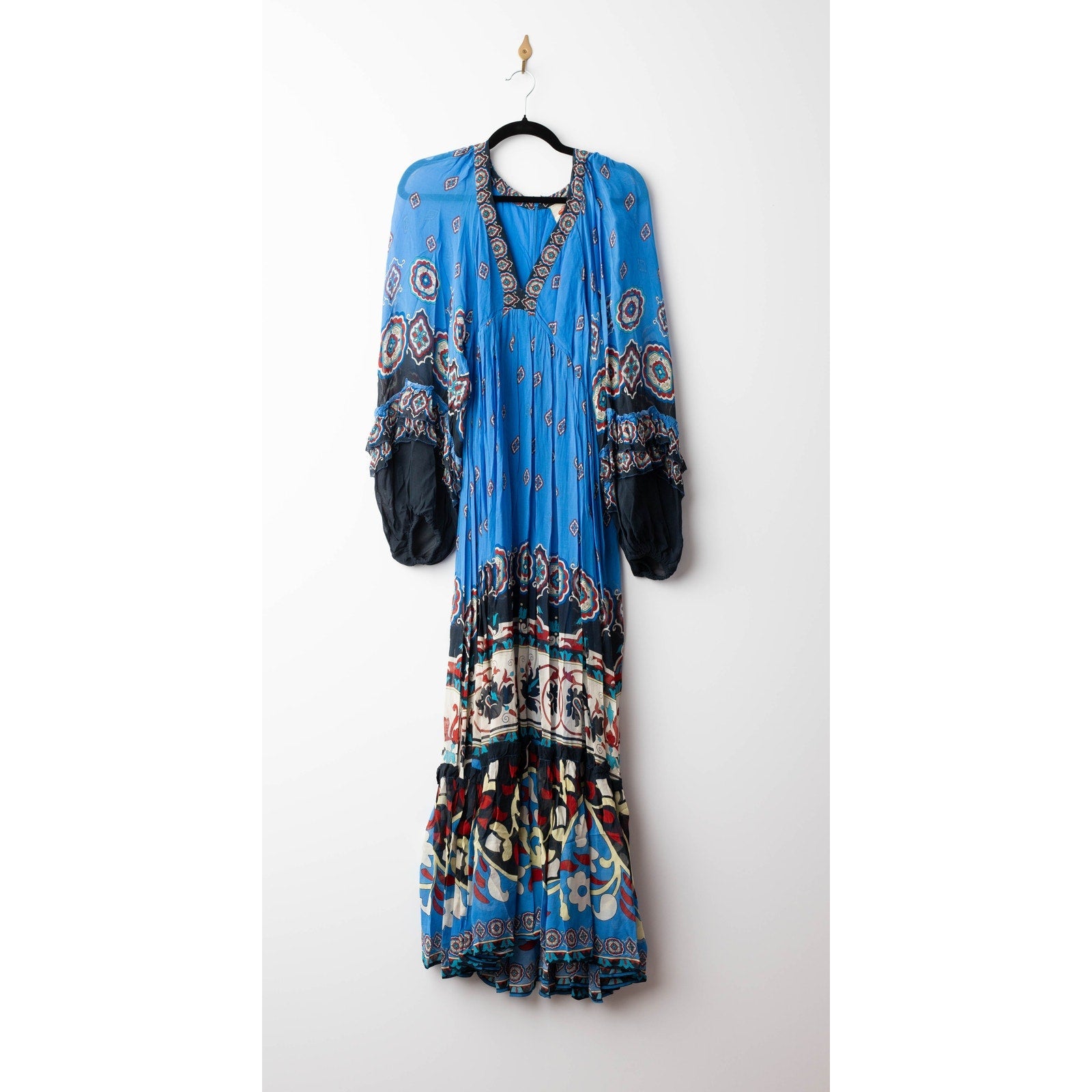 FARM Rio Anika Tiles Blue Maxi Dress - Wind & Song