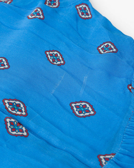 FARM Rio Anika Tiles Blue Maxi Dress - Wind & Song