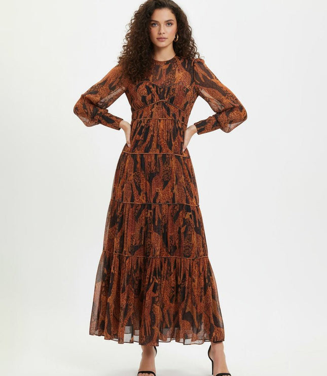 FARM Rio Giraffes Puff Sleeve Maxi Dress - Wind & Song