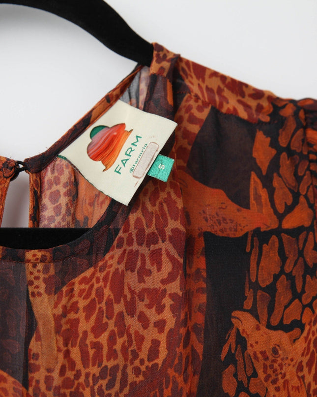 FARM Rio Giraffes Puff Sleeve Maxi Dress - Wind & Song