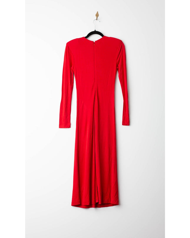 FARM Rio Long Sleeve Midi Dress in Red - Wind & Song