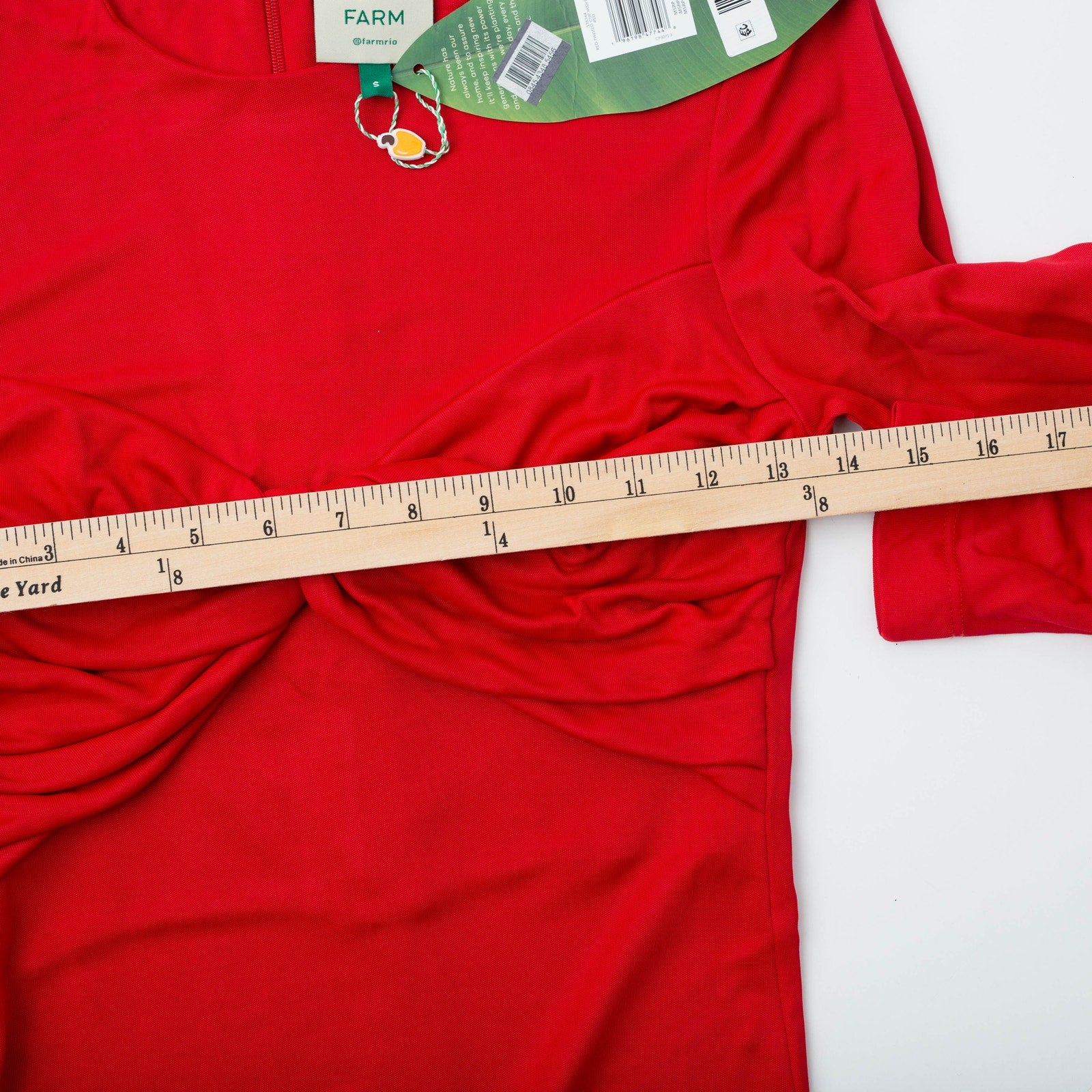 FARM Rio Long Sleeve Midi Dress in Red - Wind & Song