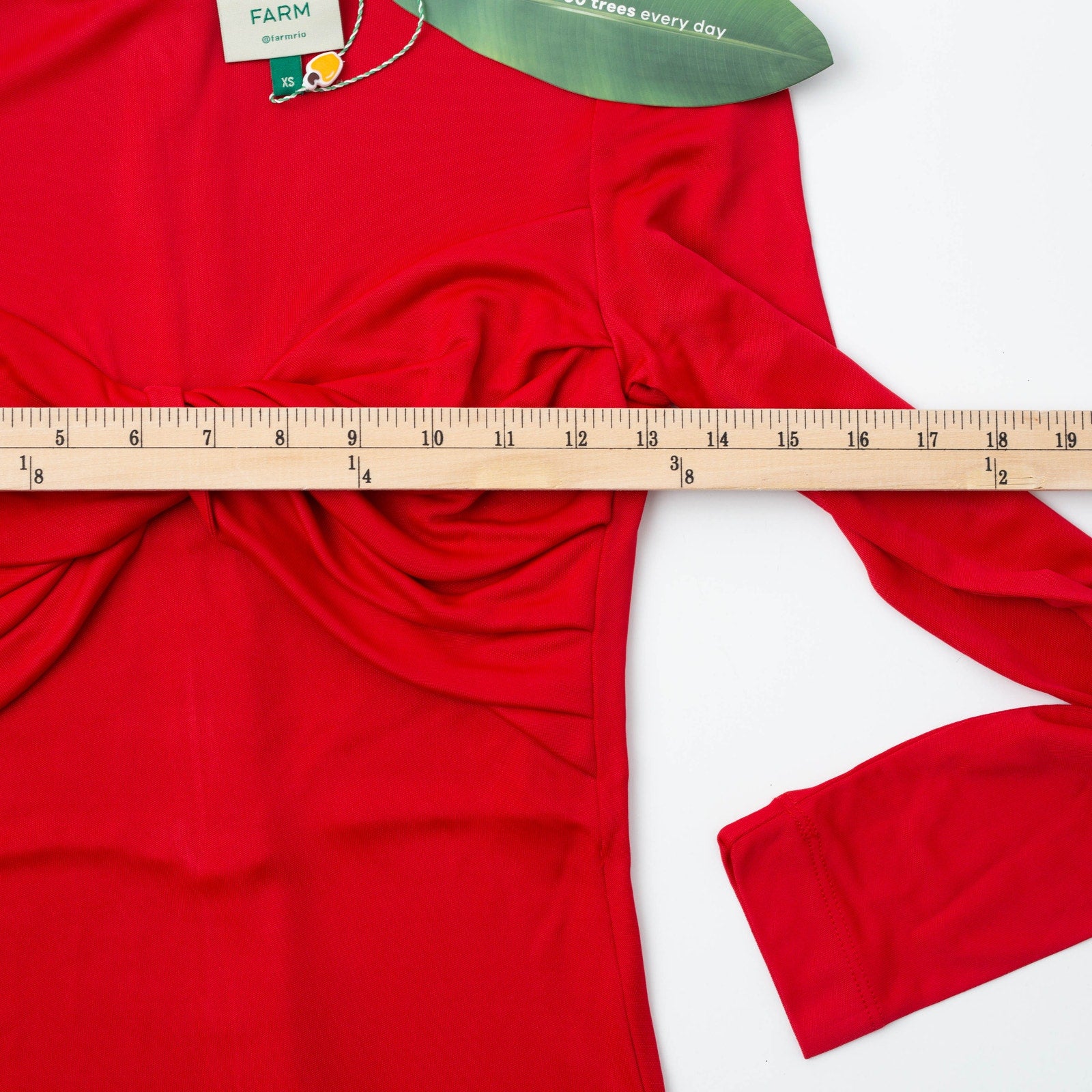 FARM Rio Long Sleeve Midi Dress in Red - Wind & Song
