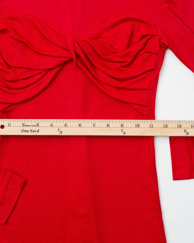 FARM Rio Long Sleeve Midi Dress in Red - Wind & Song