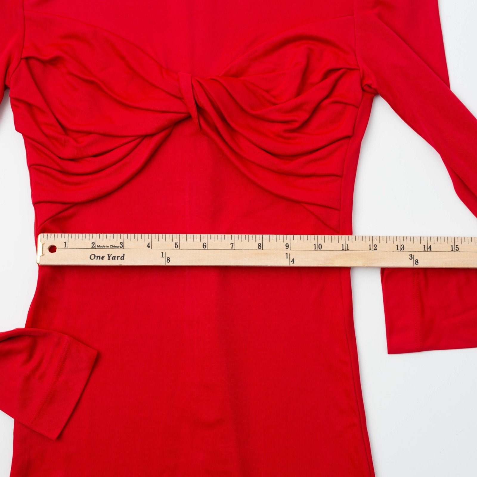 FARM Rio Long Sleeve Midi Dress in Red - Wind & Song
