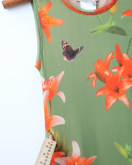 Fuzzi Abito Green Floral Dress - Wind & Song