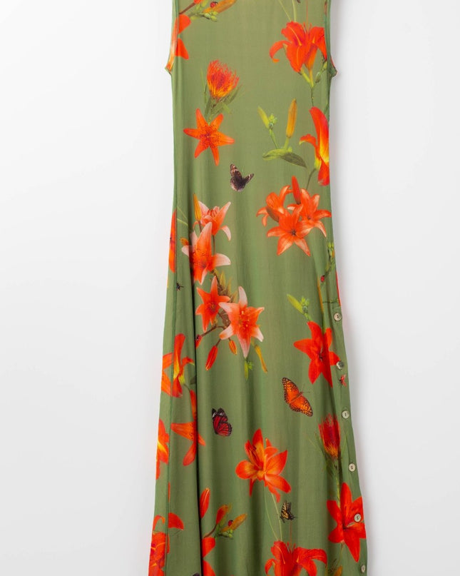 Fuzzi Abito Green Floral Dress - Wind & Song