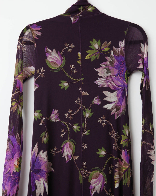 Fuzzi Plum Floral Dress Pre - owned Size S - Wind & Song