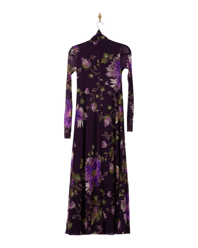Fuzzi Plum Floral Dress Pre - owned Size S - Wind & Song