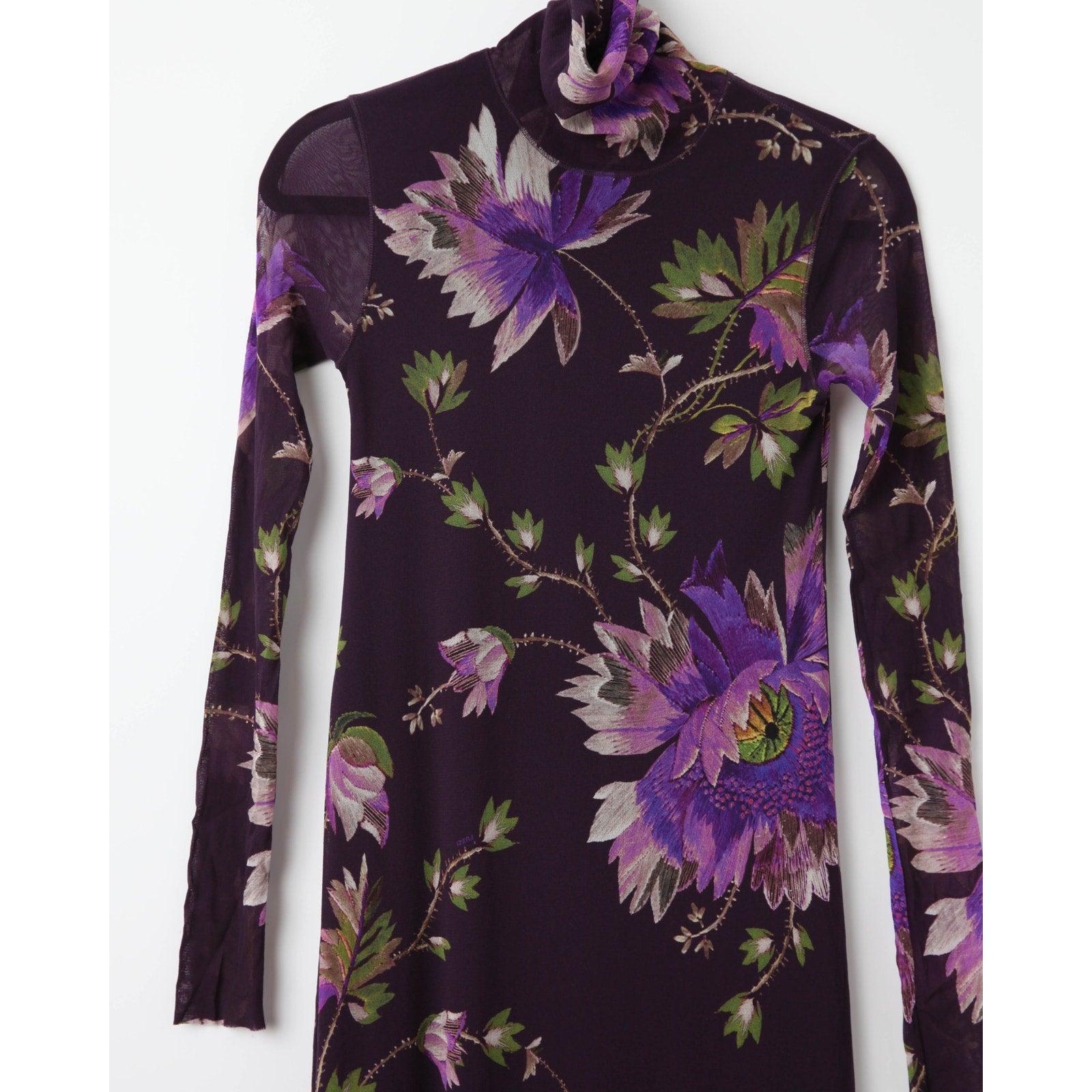 Fuzzi Plum Floral Dress Pre - owned Size S - Wind & Song