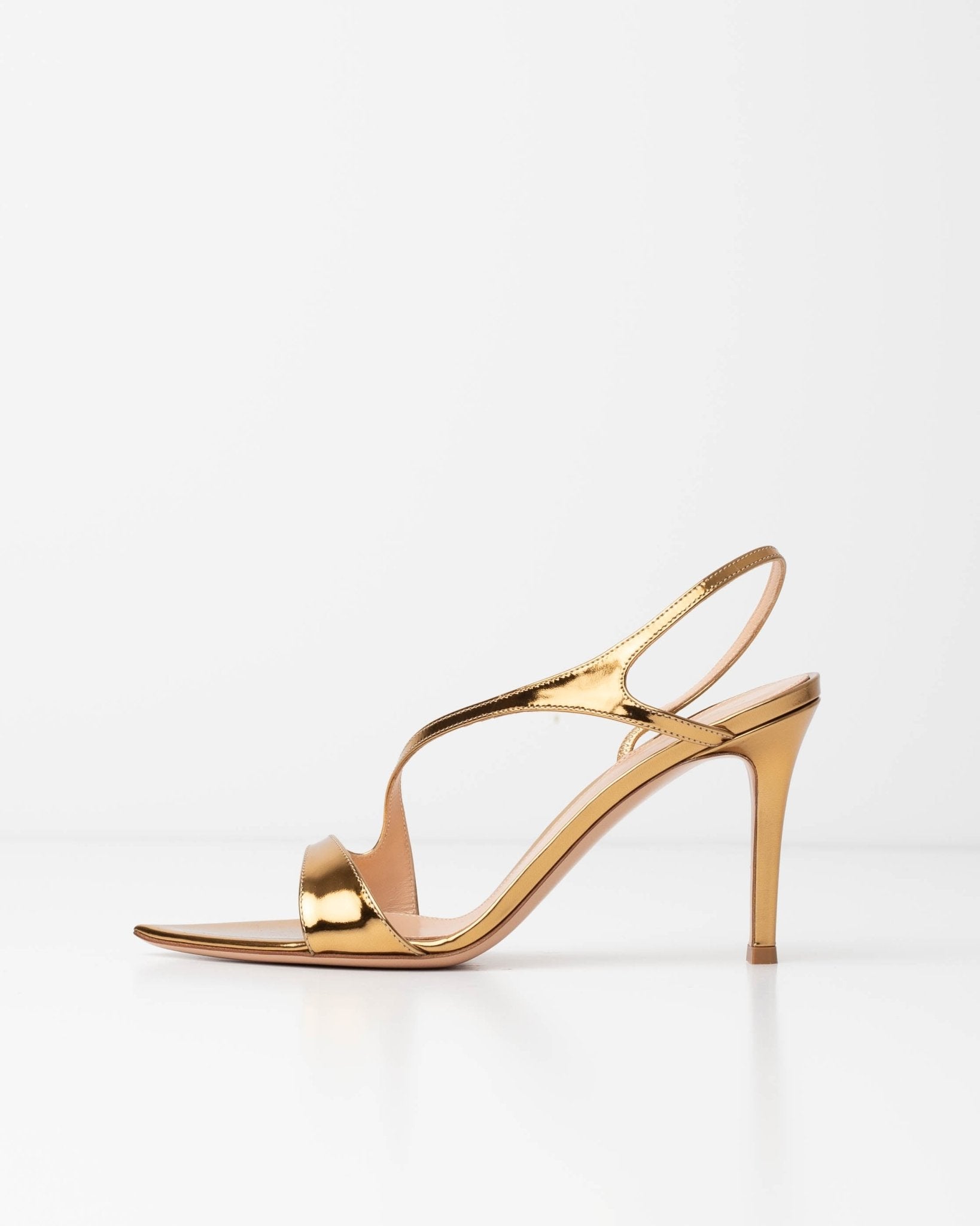 Gianvito Rossi Mayfair 85 Metallic Sandals (Mekong / Gold) - Wind & Song