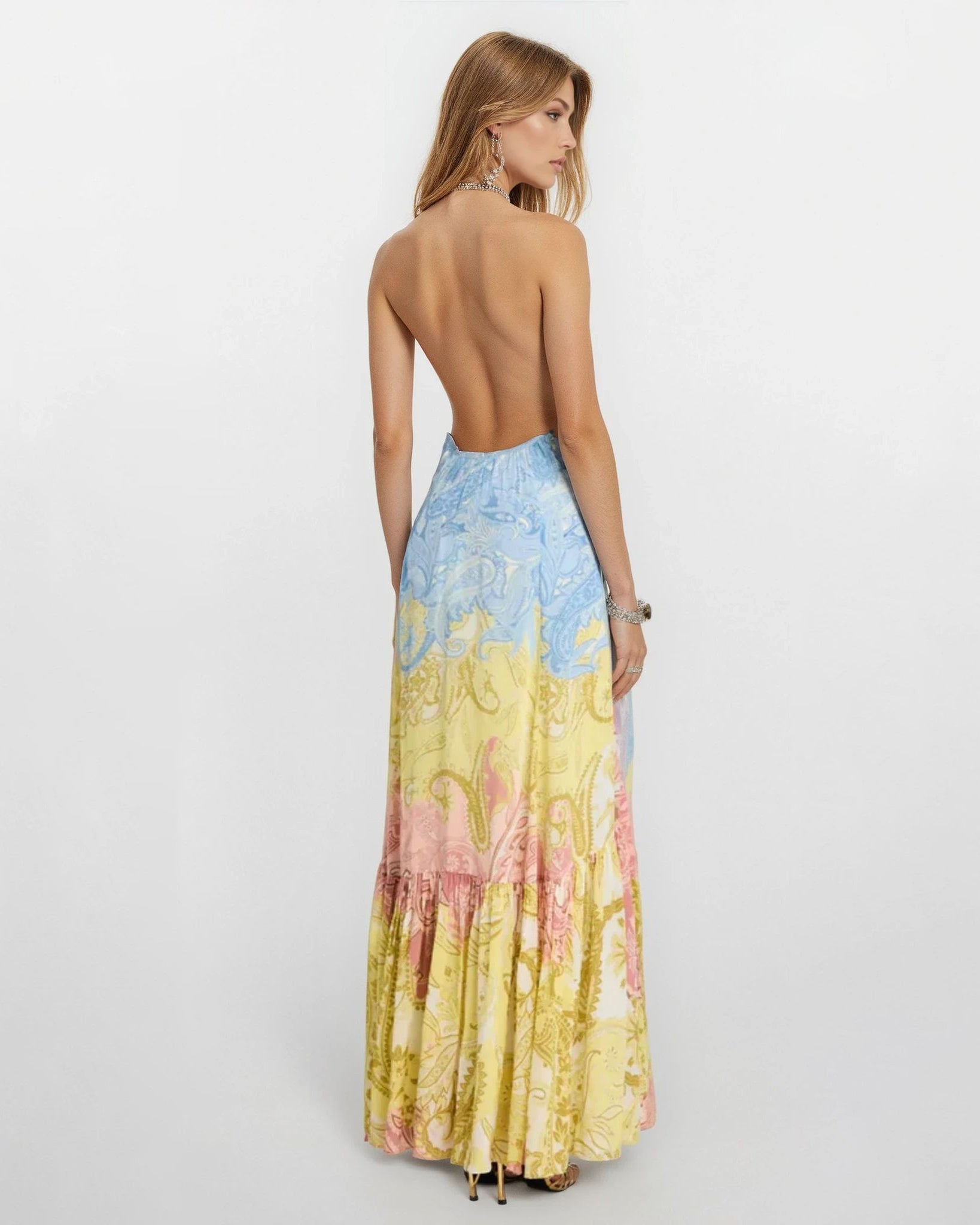 Hemant & Nandita Fiza Halter Long Dress Size XS - Wind & Song