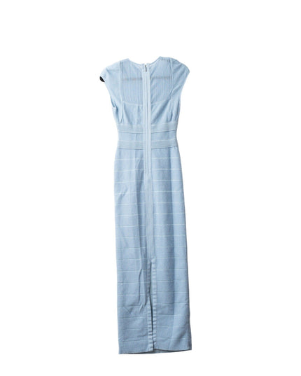 Hervé Léger Blue Bandage Sheer Bustier Gown - Wind & Song