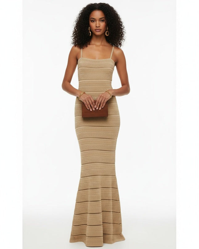 Hervé Léger Gold Metallic Bandage Gown - Wind & Song