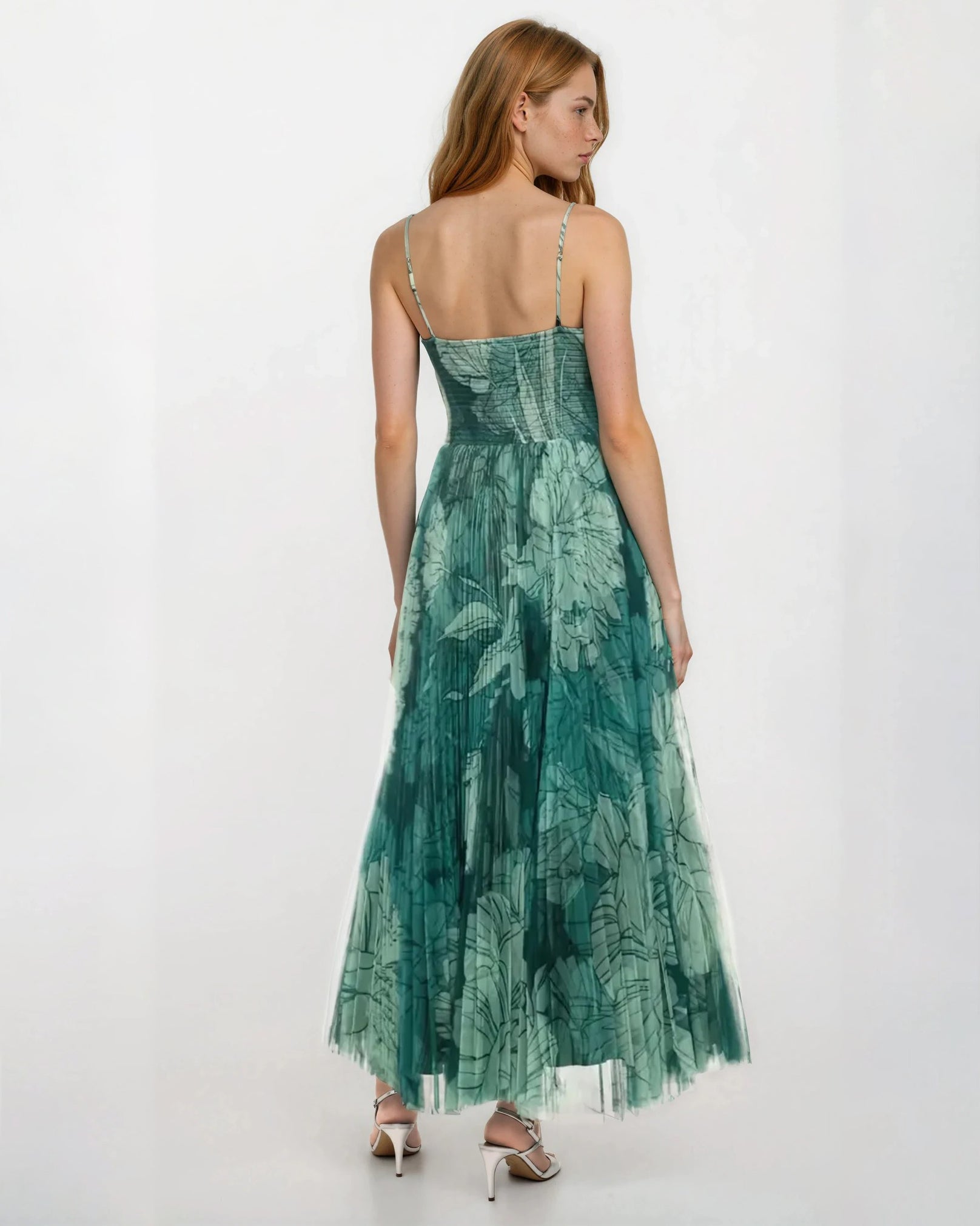Hutch Brianna Green Floral Cocktail Dress Size S - Pre - owned - Wind & Song