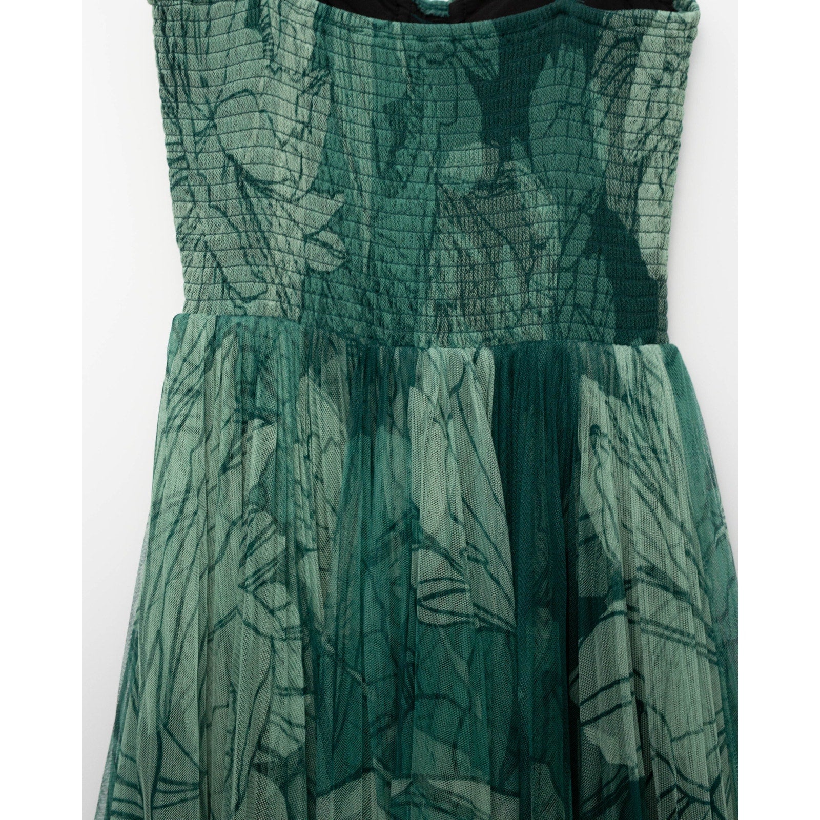 Hutch Brianna Green Floral Cocktail Dress Size S - Pre - owned - Wind & Song