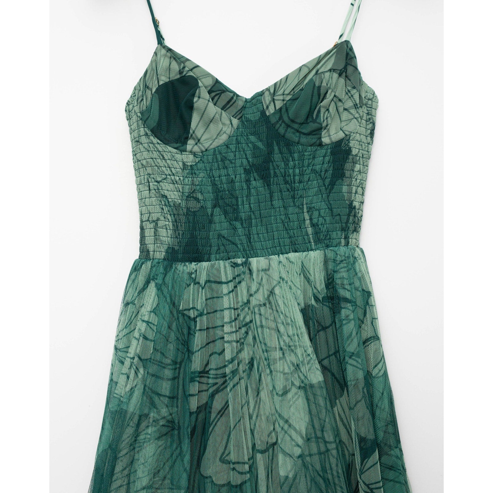 Hutch Brianna Green Floral Cocktail Dress Size S - Pre - owned - Wind & Song