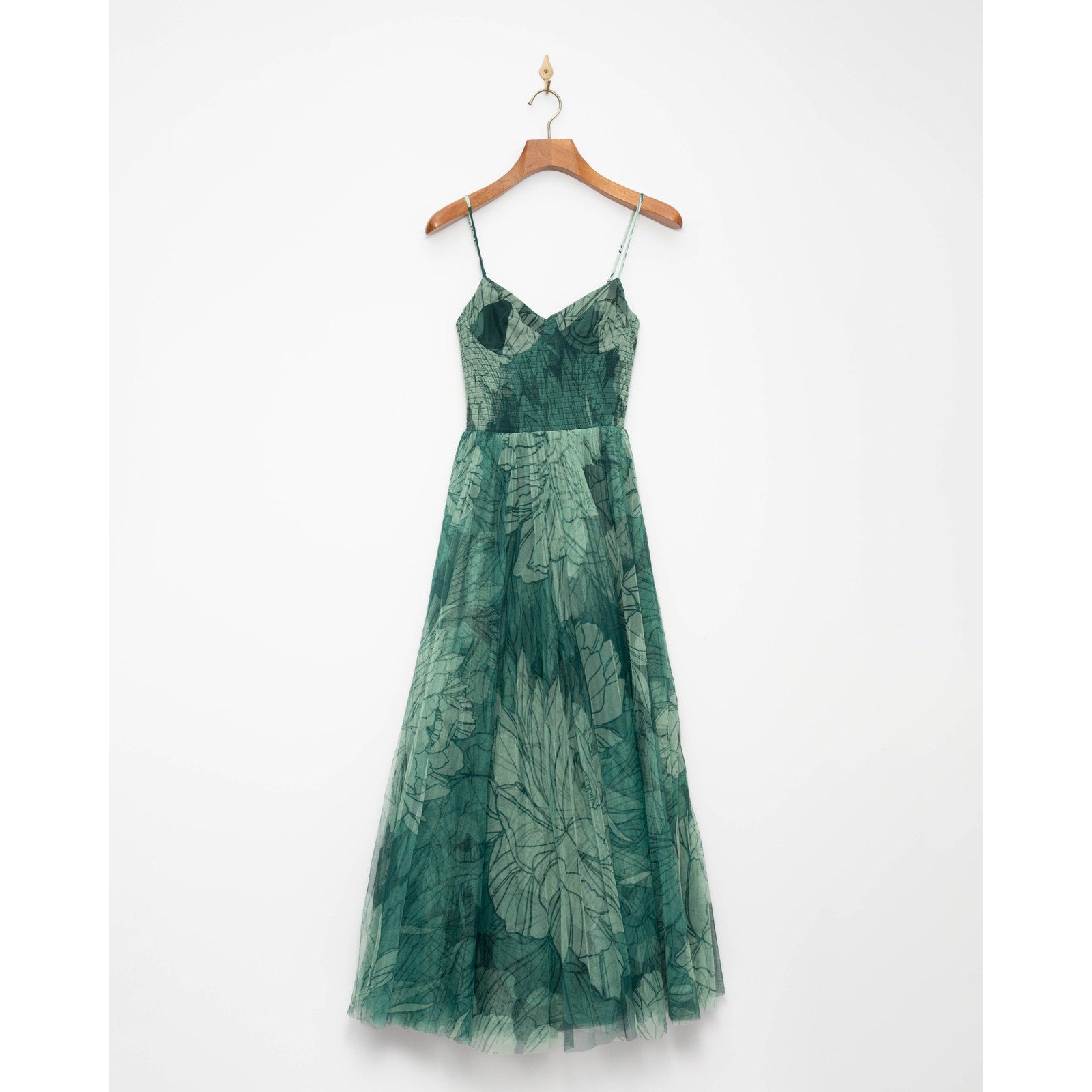Hutch Brianna Green Floral Cocktail Dress Size S - Pre - owned - Wind & Song