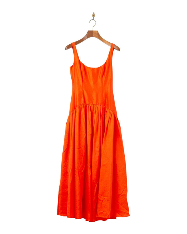 Hutch Ridge Drop Waist Gown in Orange Pre - owned Size 0 - Wind & Song