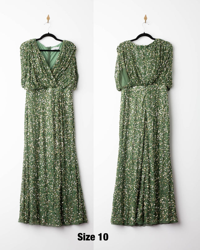 Ieena for Mac Duggal Draped Sleeve Gown - Wind & Song