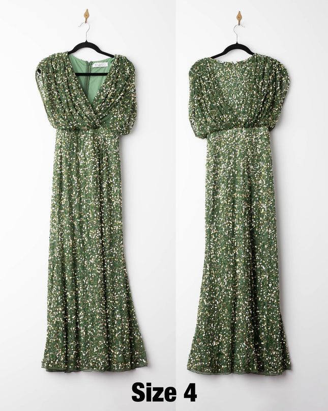 Ieena for Mac Duggal Draped Sleeve Gown - Wind & Song