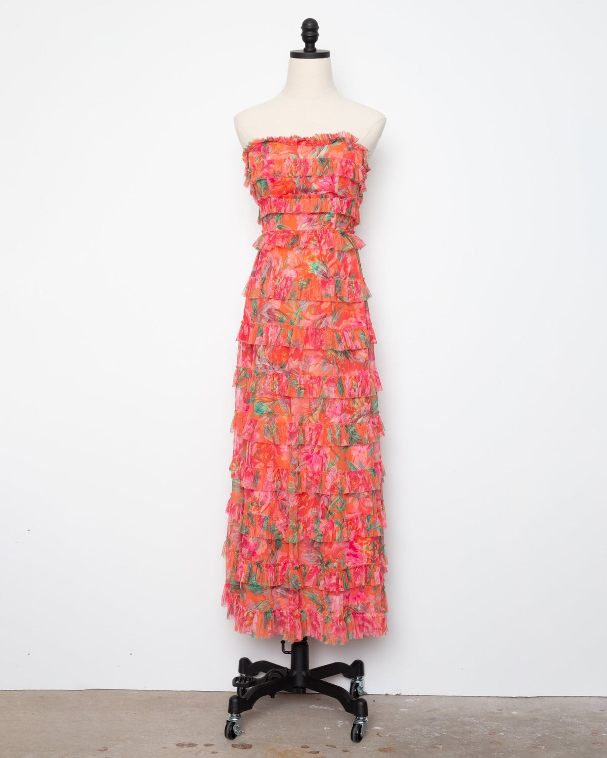IEENA for Mac Duggal Floral Strapless Ruffle Dress – US 0 - Wind & Song