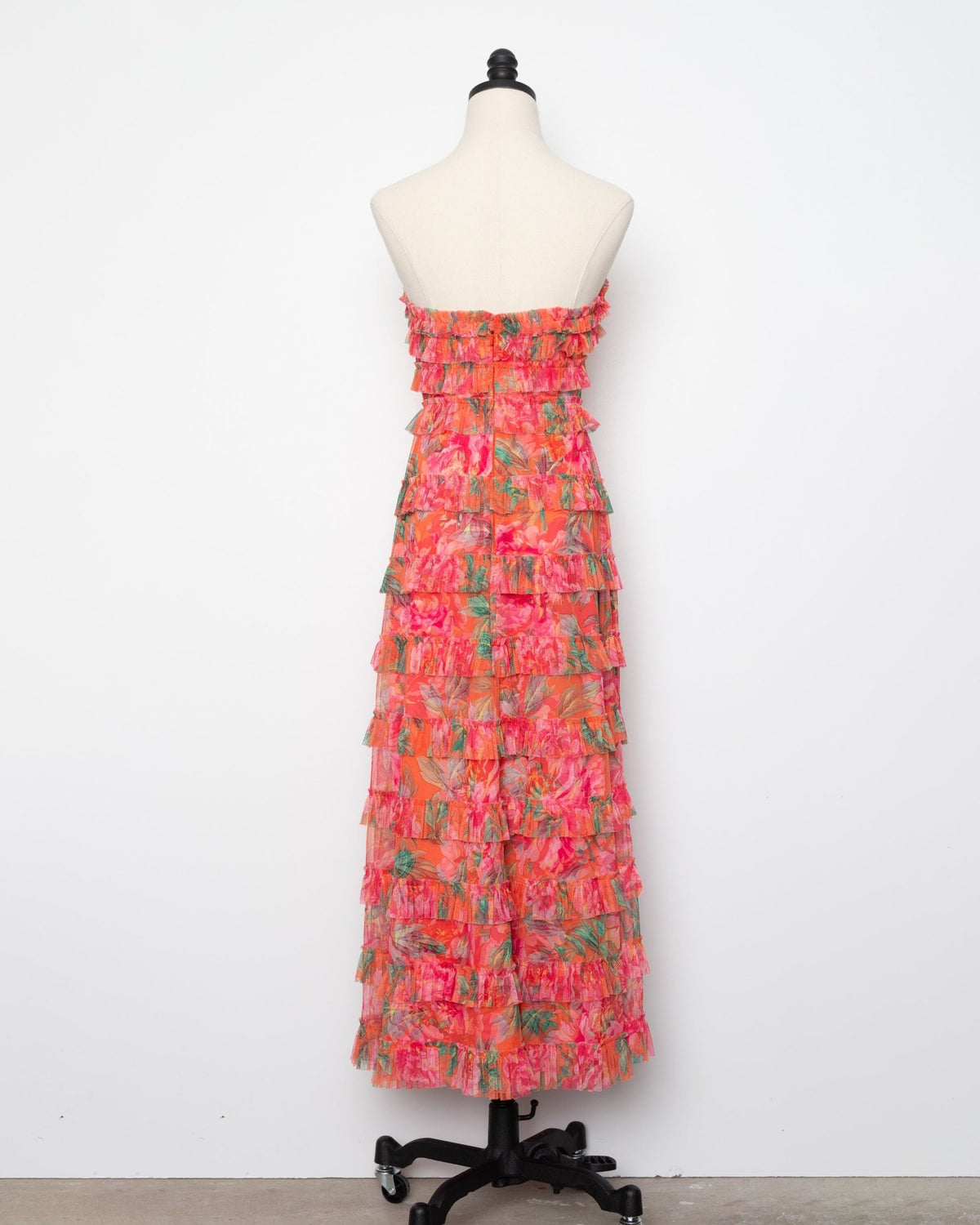 IEENA for Mac Duggal Floral Strapless Ruffle Dress – US 0 - Wind & Song