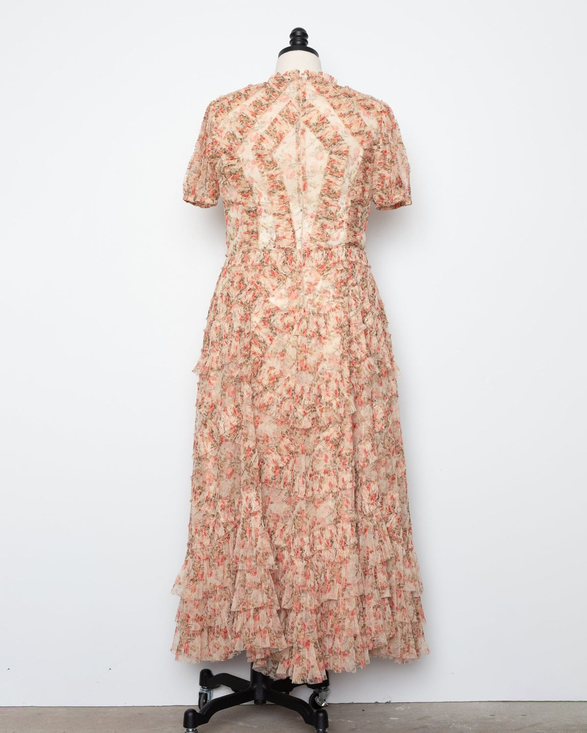 IEENA for Mac Duggal High-Neck Floral Mesh Midi Dress – US 12 - Wind & Song