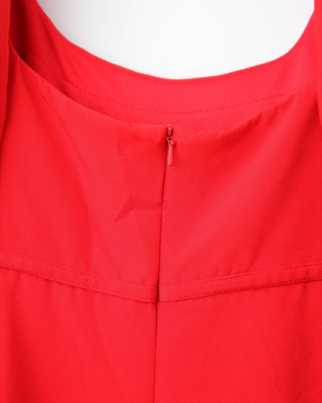 Ieena for Mac Duggal Red Crepe Puff - Sleeve Maxi Dress – Size 4 - Pre - owned - Wind & Song