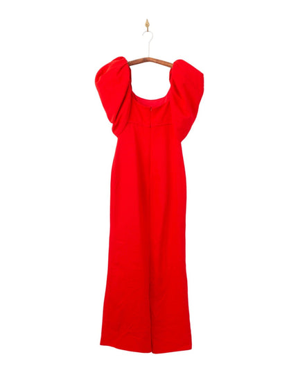 Ieena for Mac Duggal Red Crepe Puff - Sleeve Maxi Dress – Size 4 - Pre - owned - Wind & Song