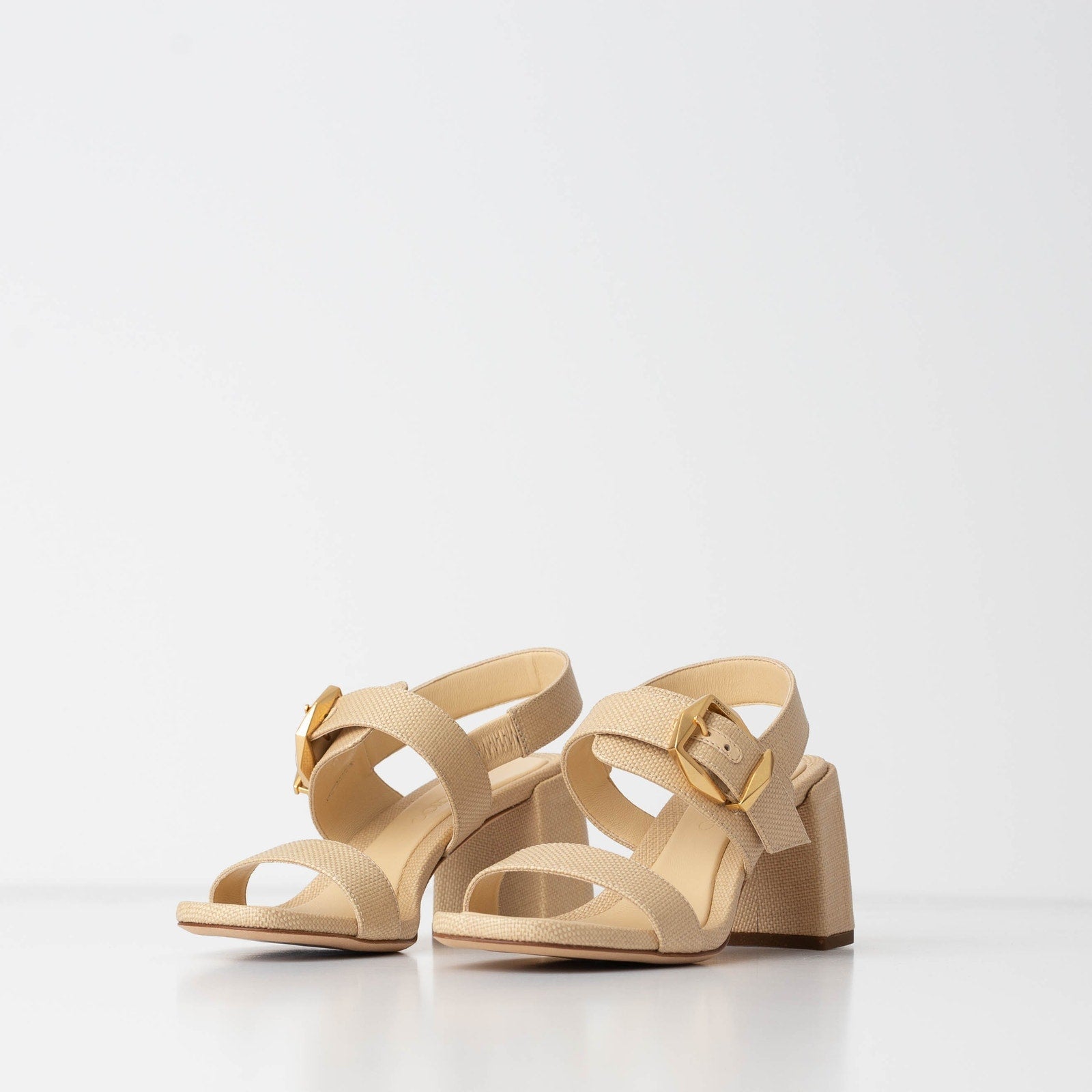 Jimmy Choo 70mm Hawke Leather Buckle Slingback Sandals - Wind & Song