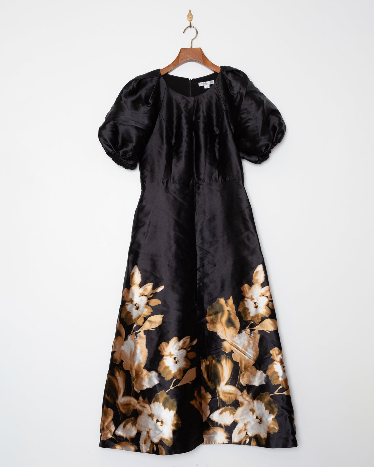 KAY UNGER Delfina Puff Sleeve Mikado Gown Size US 14 - Wind & Song