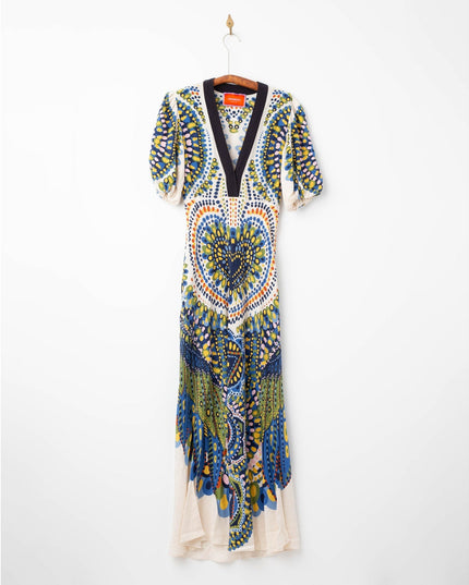 La DoubleJ Marlene Silk Dress – Multicolor Graphic Print - Wind & Song