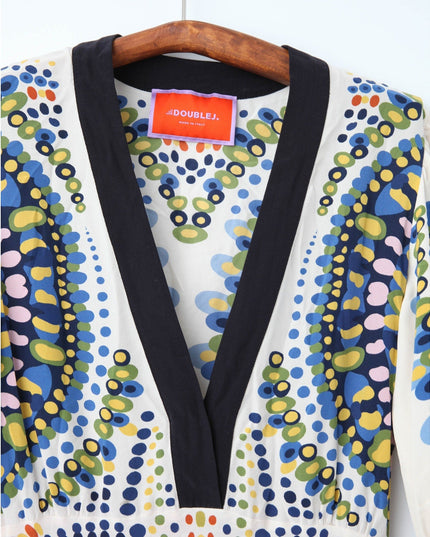 La DoubleJ Marlene Silk Dress – Multicolor Graphic Print - Wind & Song