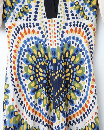 La DoubleJ Marlene Silk Dress – Multicolor Graphic Print - Wind & Song