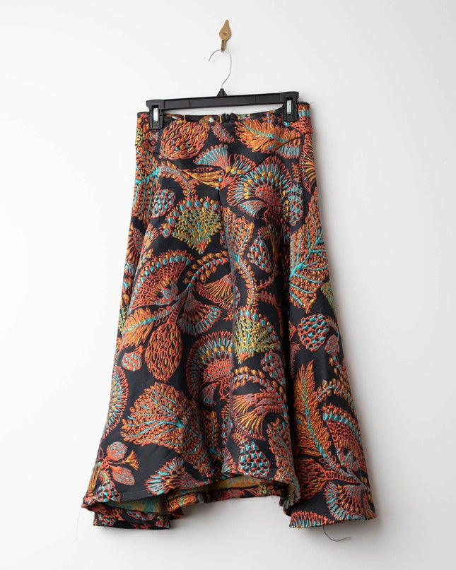 La DoubleJ Milano Black Floral Jersey Skirt - Wind & Song