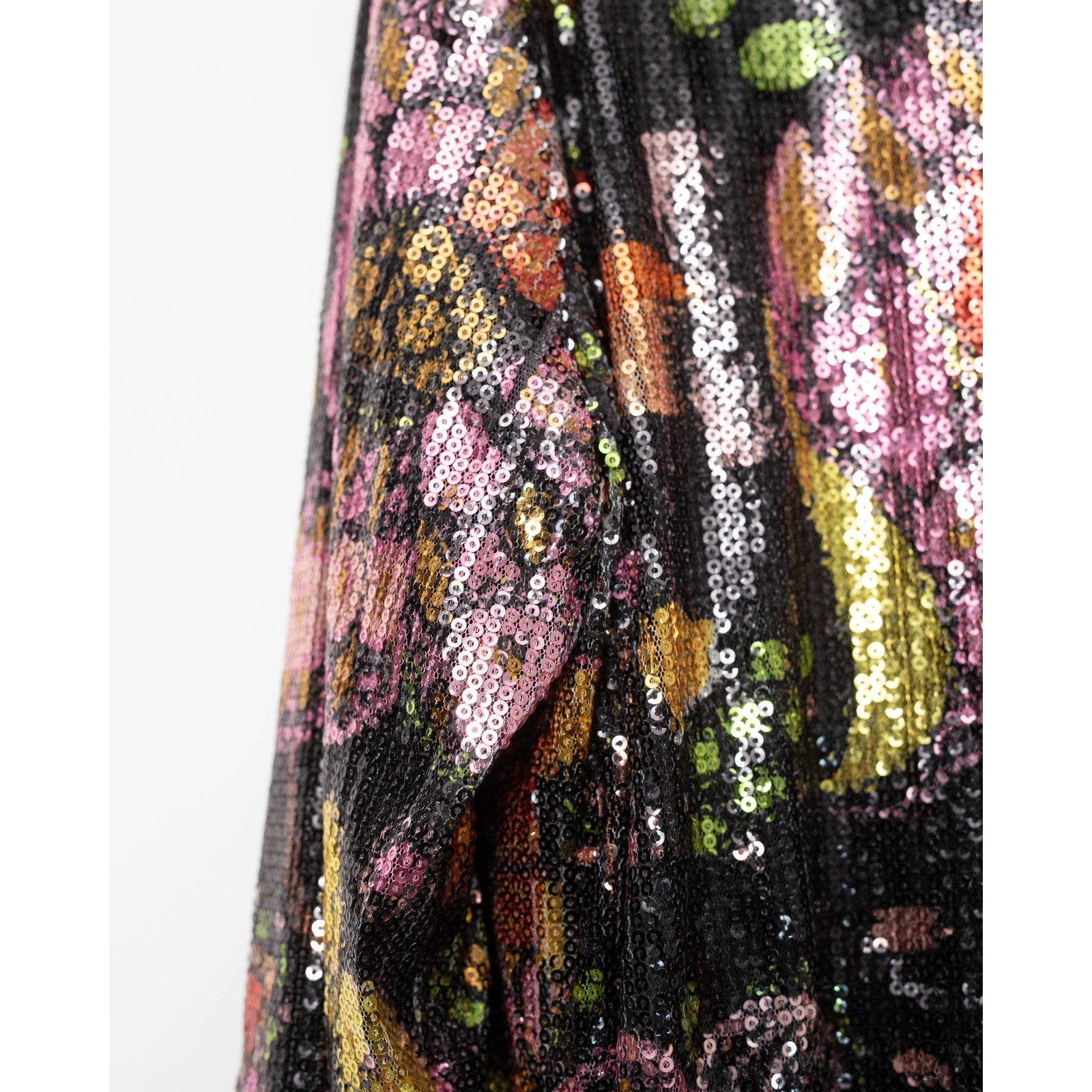 La DoubleJ Suitcase Black Floral Sequin Dress Size M – Made in Italy - Wind & Song