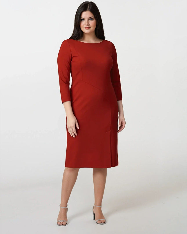 Lafayette 148 New York Aldrich Dress in Red - Pre - owned - Size 14 - Wind & Song