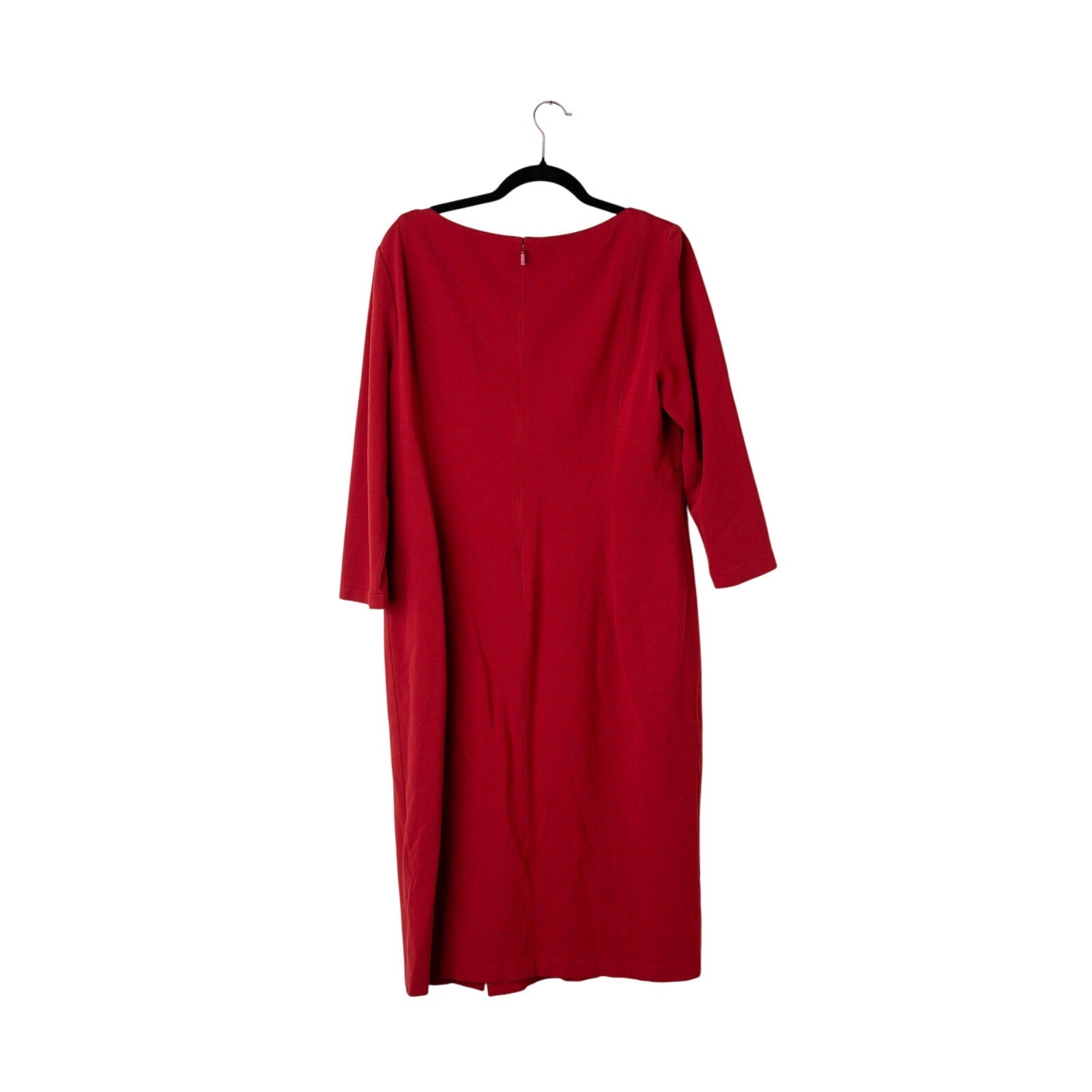 Lafayette 148 New York Aldrich Dress in Red - Pre - owned - Size 14 - Wind & Song