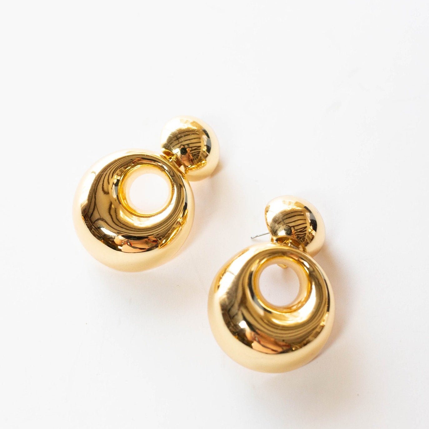 Lele Sadoughi Medallion Drop Earrings 14K Gold Plated Statement Earrings - Wind & Song