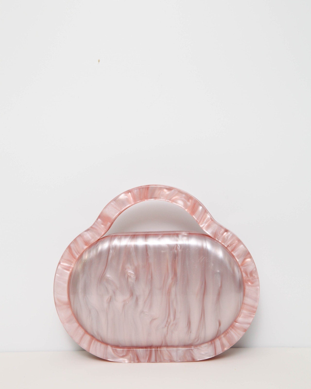 Lele Sadoughi Rose Marbled Acetate Pillbox Bag with Chain - Wind & Song