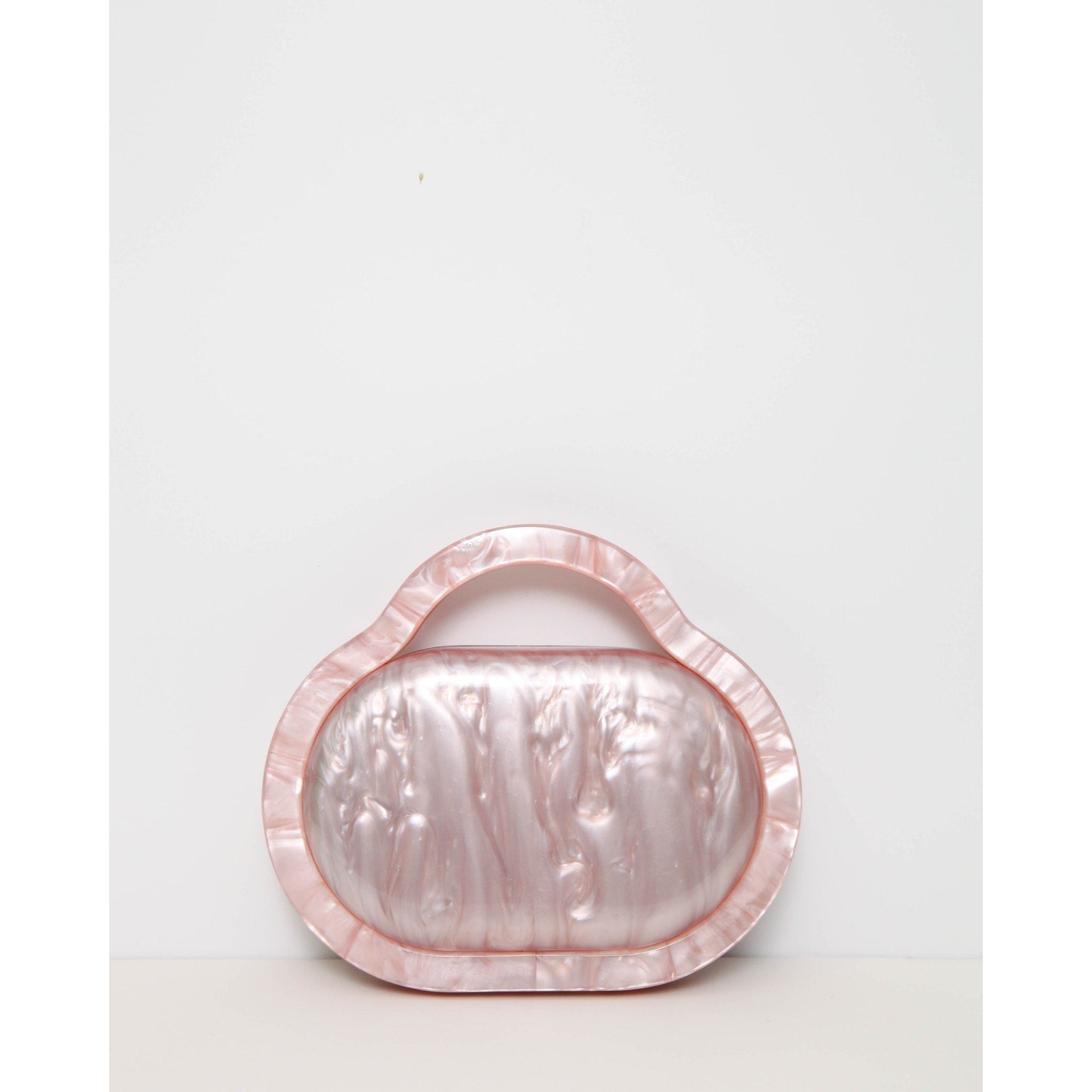 Lele Sadoughi Rose Marbled Acetate Pillbox Bag with Chain - Wind & Song