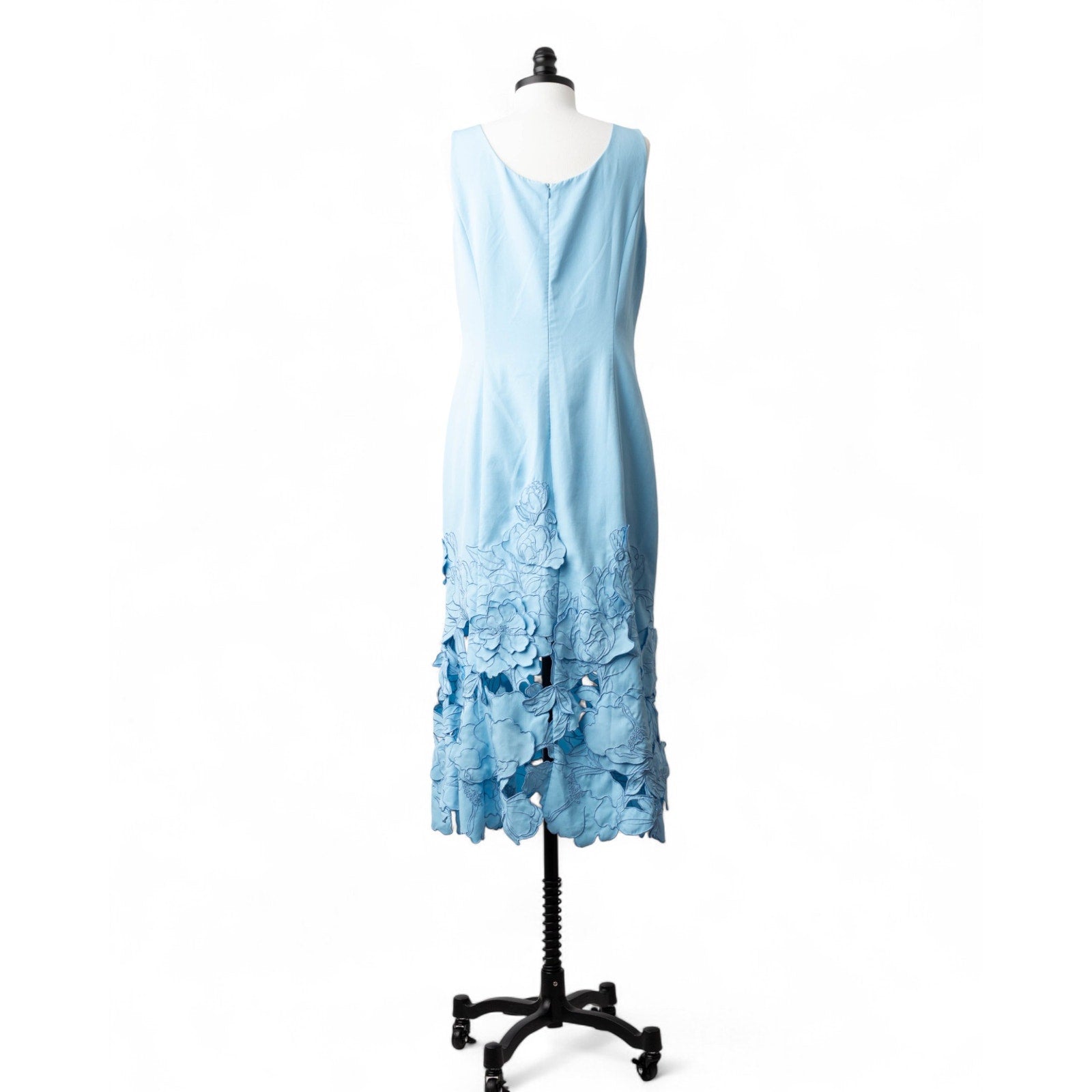 Leo Lin Emily Appliqué Midi Dress in Cornflower Blue - Wind & Song