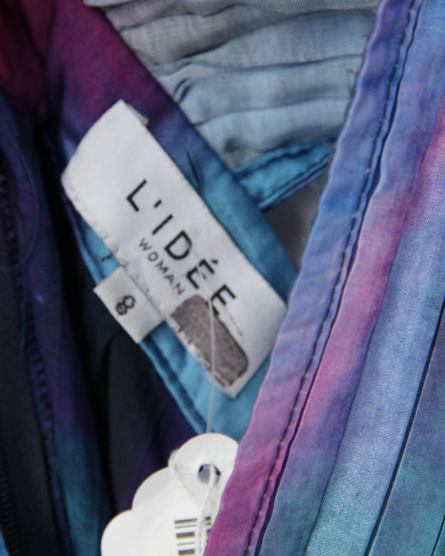 L'IDÉE Printed Gala Blue tie - dye satin Gown - Wind & Song