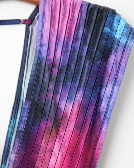 L'IDÉE Printed Gala Blue tie - dye satin Gown Size 6 - Wind & Song