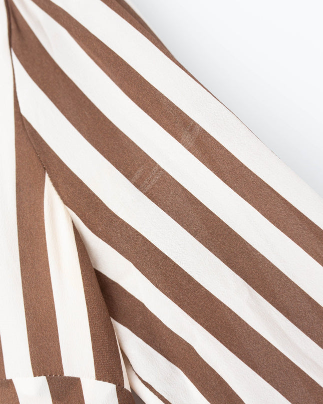 L.K. Bennett Emelia Chocolate & Birch Candy Stripe Shirt Dress - Wind & Song